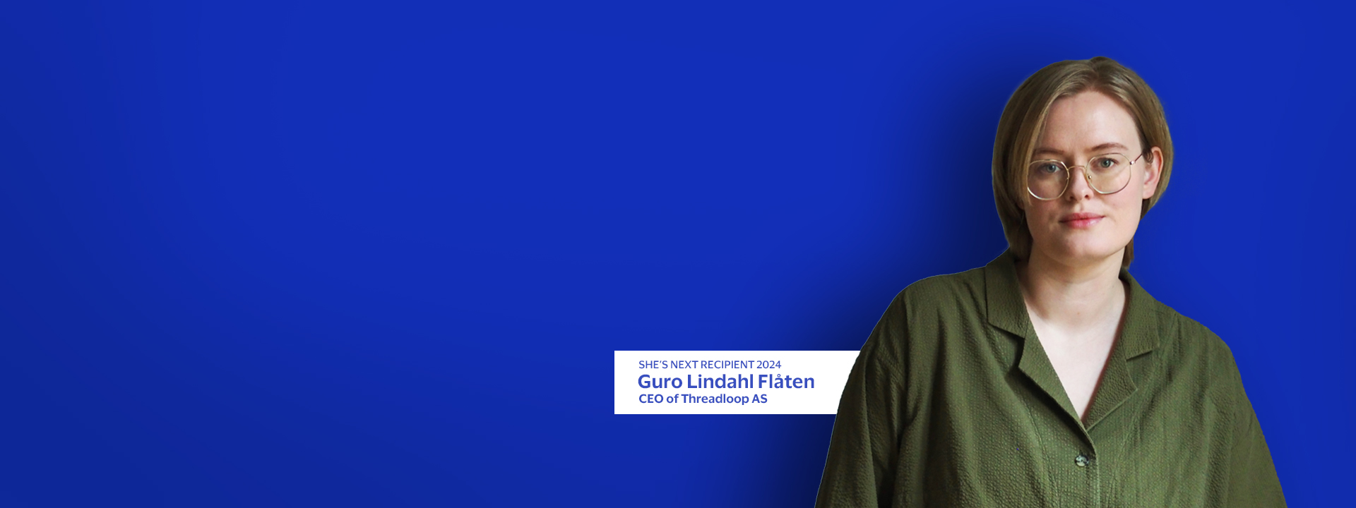 Guro Lindahl on blue background